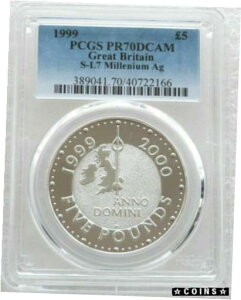 1999 pǃ~jA ?5 5 |h Vo[ v[t RC PCGS PR70 DCAM 1999 Royal Mint Millennium ?5 Five Pound Silver Proof Coin PCGS PR70 DCAM
