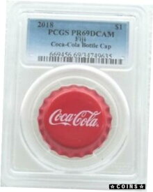 【極美品/品質保証書付】 アンティークコイン コイン 金貨 銀貨 [送料無料] 2018 Fiji Coca-Cola Bottle Cap Shaped $1 One Dollar Silver Proof Coin PCGS PR69