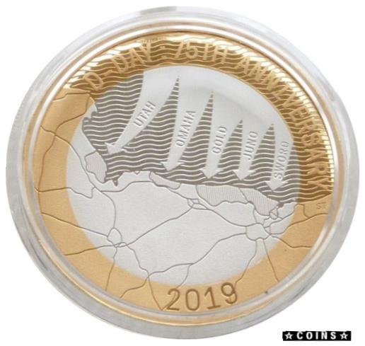  アンティークコイン コイン 金貨 銀貨  [送料無料] 2019 Royal Mint D-Day Landings Piedfort ?2 Two Pound Silver Proof Coin Box Coa