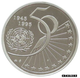 【極美品/品質保証書付】 アンティークコイン コイン 金貨 銀貨 [送料無料] 1995 Belgium United Nations 50th Anniversary 5 Ecu Silver Proof Coin