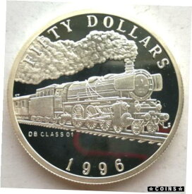 【極美品/品質保証書付】 アンティークコイン コイン 金貨 銀貨 [送料無料] Marshall 1996 Steam Train “DB Class 01" 50 Dollars 1oz Silver Coin,Proof