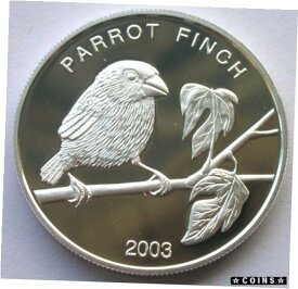 【極美品/品質保証書付】 アンティークコイン コイン 金貨 銀貨 [送料無料] Samoa 2003 Parrot Finch 10 Tala Silver Coin,Proof