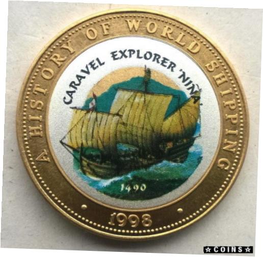 アンティークコイン コイン 金貨 銀貨 [送料無料] Somalia 1998 Caravel Explorer 