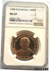 [VX 1988 h[h[ 1000 s[ NGC MS69 1 IX ݁ABU #gct-wr-4381-532 Mauritius 1988 Dodo Bird 1000 Rupees NGC MS69 1oz Gold Coin,BU #gct-wr-4381-532