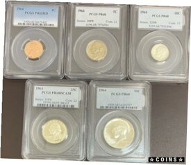 【極美品/品質保証書付】 アンティークコイン コイン 金貨 銀貨 [送料無料] 1964 5pc Proof Set PR68 PCGS (#PA30679402)