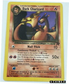 【極美品/品質保証書付】 アンティークコイン コイン 金貨 銀貨 [送料無料] Dark Charizard Pokemon Card 21/82 1998 Great Condition