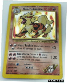 【極美品/品質保証書付】 アンティークコイン コイン 金貨 銀貨 [送料無料] Holo Blaine’s Arcanine Pokemon Card 1/132 2000 Good Condition