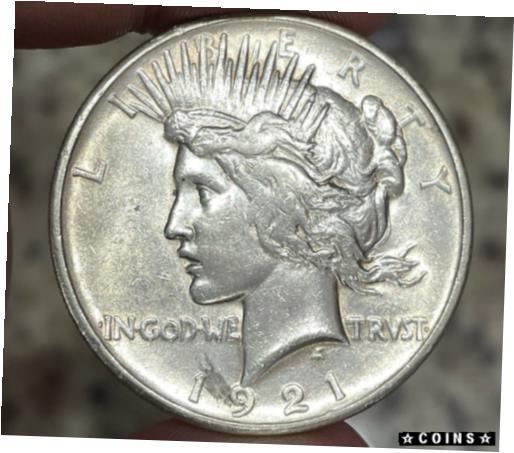 【極美品/品質保証書付】 アンティークコイン コイン 金貨 銀貨 [送料無料] 1921 High Relief Peace Silver Dollar AU+ Condition：金銀プラチナ ワールドリソース