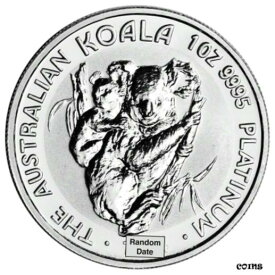 【極美品/品質保証書付】 アンティークコイン コイン 金貨 銀貨 [送料無料] Australia Platinum Koala (1 oz) $100 - BU - Random Date
