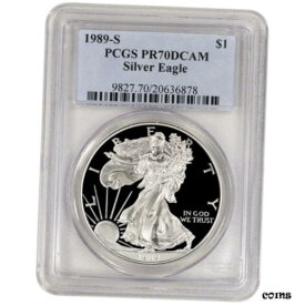 【極美品/品質保証書付】 アンティークコイン コイン 金貨 銀貨 [送料無料] 1989 S American Silver Eagle Proof - PCGS PR70 DCAM