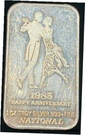 【極美品/品質保証書付】 アンティークコイン コイン 金貨 銀貨 [送料無料] 1985 Happy Anniversary - 1 oz 999 Silver National Bar Product of Canada