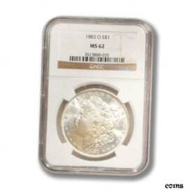 【極美品/品質保証書付】 アンティークコイン コイン 金貨 銀貨 [送料無料] USA Morgan Dollar $1 1883 O NGC MS 62