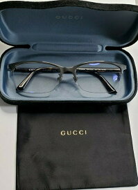 【極美品/品質保証書付】 アンティークコイン コイン 金貨 銀貨 [送料無料] GUCCI GG0132Oj 003 Rectangular Square Black 56 mm Unisex Eyeglasses