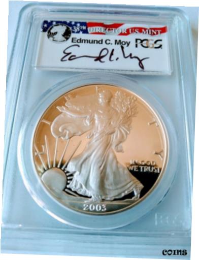 アンティークコイン コイン 金貨 銀貨 [送料無料] 2003-W Proof Silver Eagle PCGS PR70DCAM Ed Moy Signature population (135)