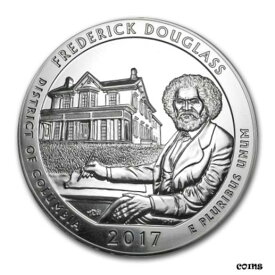 【極美品/品質保証書付】 アンティークコイン コイン 金貨 銀貨 [送料無料] 2017 5 oz Silver ATB Frederick Douglass National Site, DC - SKU #102386