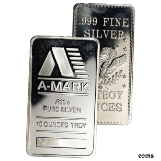 アンティークコイン コイン 金貨 銀貨 [送料無料] TWO (2) 10 oz. Silver Bar - Random Brand - Secondary Market - .999 Fineのサムネイル