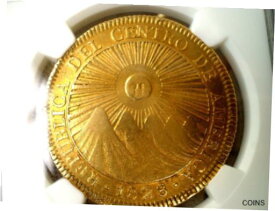 【極美品/品質保証書付】 アンティークコイン 硬貨 1828年 中米 共和国 8 エスクード 8E ゴールド コイン- show original title [送料無料] #oof-wr-5575-7