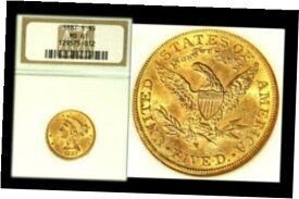 【極美品/品質保証書付】 アンティークコイン 硬貨 1887年-S $5 MS61 NGC-PQ-ハーフイーグル- show original title [送料無料] #oot-wr-5589-31