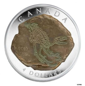 【極美品/品質保証書付】 アンティークコイン コイン 金貨 銀貨 [送料無料] カナダ 2010年 $4 恐竜コレクション Dromaeosaurus Pure Silver Coin "4"- show original title