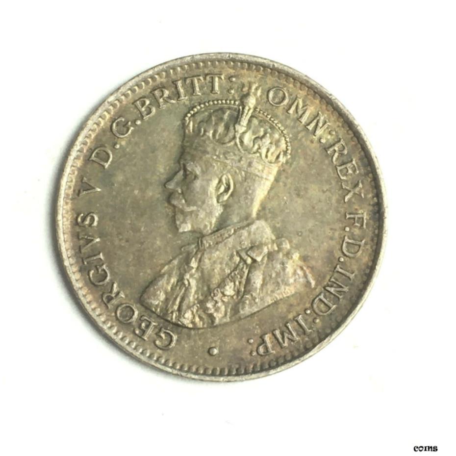 アンティークコイン コイン 金貨 銀貨 [送料無料] 1918M Threepence Australia George V REF:F127