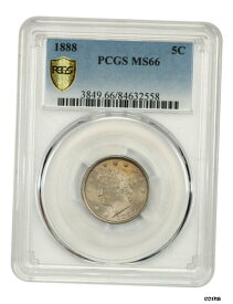 【極美品/品質保証書付】 アンティークコイン 硬貨 1888年 5c PCGS MS66-Better Date-Liberty V Nickel-Better Date- show original title [送料無料] #oot-wr-5671-1116