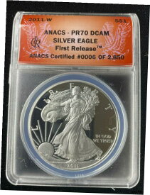 【極美品/品質保証書付】 アンティークコイン コイン 金貨 銀貨 [送料無料] 2011 W プルーフ アメリカン シルバー イーグル ANACS PR 70 DCAM フリスト リリース #6 of 2850- show original title