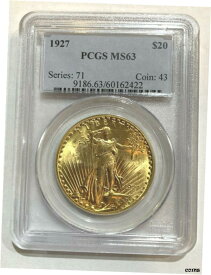 【極美品/品質保証書付】 アンティークコイン 硬貨 1927年 $20 PCGS MS-63 ゴールド ダブルイーグル セントゴーダン コイン- show original title [送料無料] #oot-wr-5793-202
