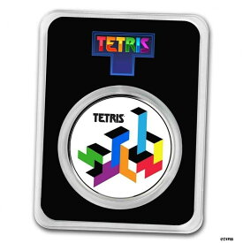 【極美品/品質保証書付】 アンティークコイン コイン 金貨 銀貨 [送料無料] Tetris Commemorative Tetrimino Design 1オンス 0.999 シルバー カラー コイン アーケード TEP ！- show original title