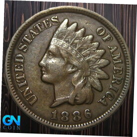 1886年 TYPE 2 インディアンヘッドセントペニー-オファーを作ってください ！ #K60861886 TYPE 2 Indian Head Cent Penny - Make an Offer! #K6086