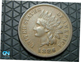 1886年 タイプ 1 インドヘッドセントペニー-オファーを作ってください ！ #K65851886 Type 1 Indian Head Cent Penny - Make an Offer! #K6585