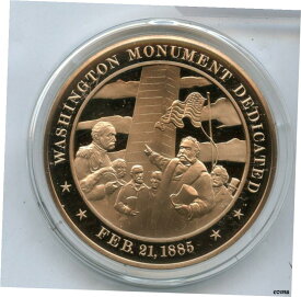ワシントン ・ モニュメント 1885年 ブロンズ プルーフ メダル フランクリン ミント-JL149Washington Monument 1885 Bronze Proof Medal Franklin Mint-JL149