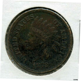 1879年 インディアンヘッド セント ペニー 1c コイン-JK5581879 Indian Head Cent Penny 1c Coin-JK558