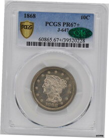 【極美品/品質保証書付】 アンティークコイン 硬貨 1868 10C J-647 PCGS PR 67+- show original title [送料無料] #oot-wr-6020-602