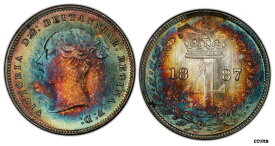 イギリス ビクトリア 1887 ARマウンディセット PCGS MS66-MS68. KM MDS142; SCBC - 3916UK Victoria 1887 AR Maundy Set PCGS MS66-MS68. KM MDS142; SCBC - 3916