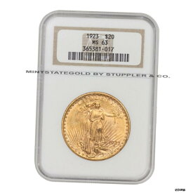 【極美品/品質保証書付】 アンティークコイン 硬貨 1923年 $20 ゴールド セントゴーダン ダブルイーグル NGC MS63 選択グレード フィラデルフィア- show original title [送料無料] #oot-wr-6033-122