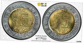 【極美品/品質保証書付】 アンティークコイン 硬貨 ER044 MEXICO. Mint Error-Struck with Two Reverse Core Die - 5 Peso, 2018-Mo- show original title [送料無料] #oof-wr-6057-383