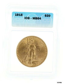 【極美品/品質保証書付】 1915 Saint Gaudens ICG MS64 $20 フィラデルフィア鋳造ゴールドコイン- show original title