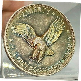 Liberty Eagle ? The International Universal Trade Unit 1オンス 0.999 ファインシルバーラウンドLiberty Eagle ? The International Universal Trade Unit 1 oz. 0.999 Fine Silver Round