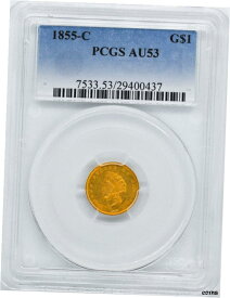 【極美品/品質保証書付】 1855-C ゴールド G$ 1 PCGS AU 53- show original title