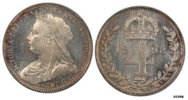 GR BRITAIN Victoria. 1898 ARマウンディセット PCGS PL66-PL67 KM MDS 154; S-3944 〜 3947GR BRITAIN Victoria. 1898 AR Maundy Set PCGS PL66-PL67 KM MDS 154; S-3944 ~ 3947