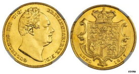 【極美品/品質保証書付】 GREAT BRITAIN. William IV 1837 AV Sovereign. NGC MS63. SCBC - 3829B.- show original title