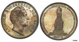 【極美品/品質保証書付】 ドイツ国Baden. Leopold I. 1844 AR 2 Thaler, 3-1/2 Gulden. PCGS PR64+- show original title