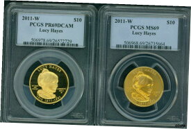 【極美品/品質保証書付】 2011-W $10 ゴールド配偶者LUCY Hies PCGS PR69 PF69 & MS69 2 コインセット- show original title