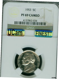 【極美品/品質保証書付】 アンティークコイン コイン 金貨 銀貨 [送料無料] 1953年 ジェファーソン ニッケル NGC MAC PF69 カメオ MAC UCAM MAC FINEST MAC SPOTLESS *- show original title