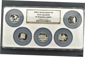 2008-S シルバープルーフセット 、 州分野 25C PF 70 ウルトラカメオ NGC- show original title2008-S Silver Proof Set, State Field 25C PF 70 Ultra Cameo NGC- show original title