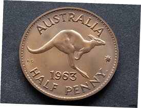 【極美品/品質保証書付】 アンティークコイン コイン 金貨 銀貨 [送料無料] Australia. 1963 Perth - Halfpenny.. Proof.. Near Full reverse Lustre