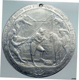 1907 USA NY アメリカン Numismatic Society HUDSON FULTON ビンテージ ラージ メダル i90810- show original title1907 USA NY American Numismatic Society HUDSON FULTON Vintage Large Medal i90810- show original title