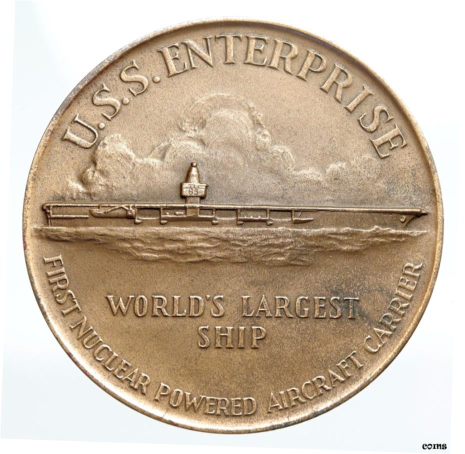  アンティークコイン コイン 金貨 銀貨  [送料無料] 1960 アメリカ USS エンタープライズキャリア ネイビー シップ コイン ヴィンテージ メダル i90867- show original title