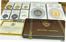 【極美品/品質保証書付】 アンティークコイン 硬貨 アルバニア 1968 年セット 8 ゴールド シルバー コイン プリンス スカンデルベグ デス NGC PF60-68 レア- show original title [送料無料] #oot-wr-6585-313