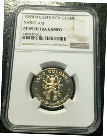 【極美品/品質保証書付】 アンティークコイン 硬貨 Costa Rica 1983 ゴールド NGC PF69UC Mtg ： 272 のみ- show original title [送料無料] #oot-wr-6590-31